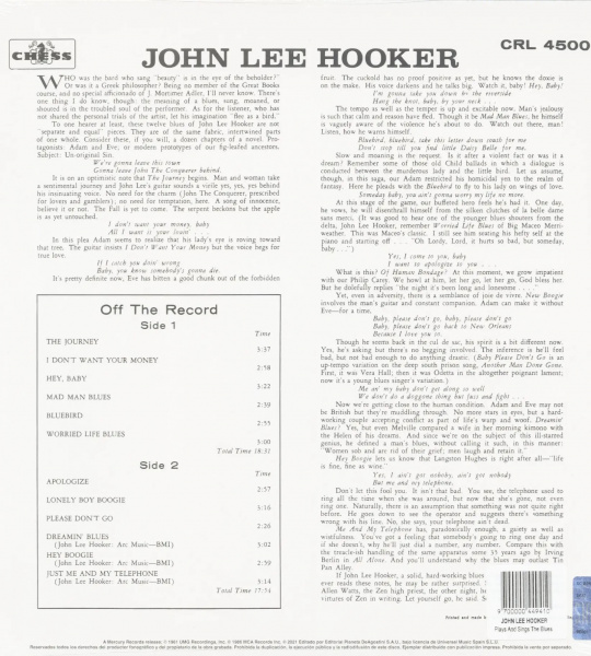 John Lee Hooker - Plays And Sings The Blues