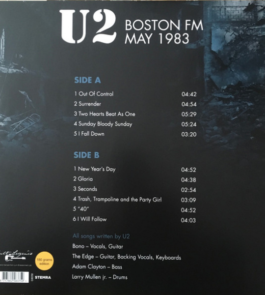 U2 - Boston FM May 1983